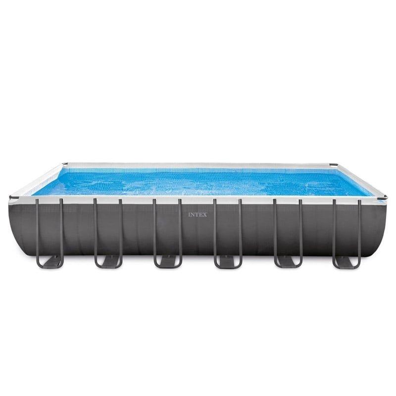 Intex 12 Ft x 30 Inches Metal Frame Set Above Ground Swimming Pool with  Filter & Cover 