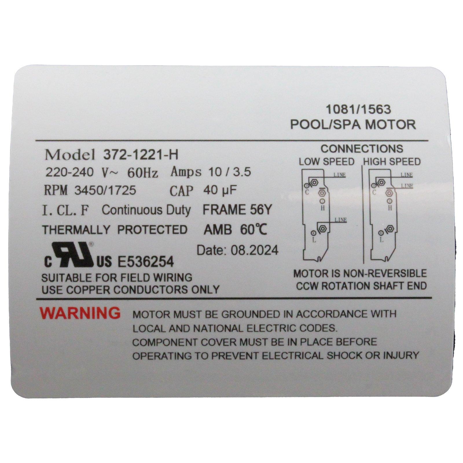 Waterway  Executive 56 Spa Pump 3HP 2-Speed 230V 60HZ