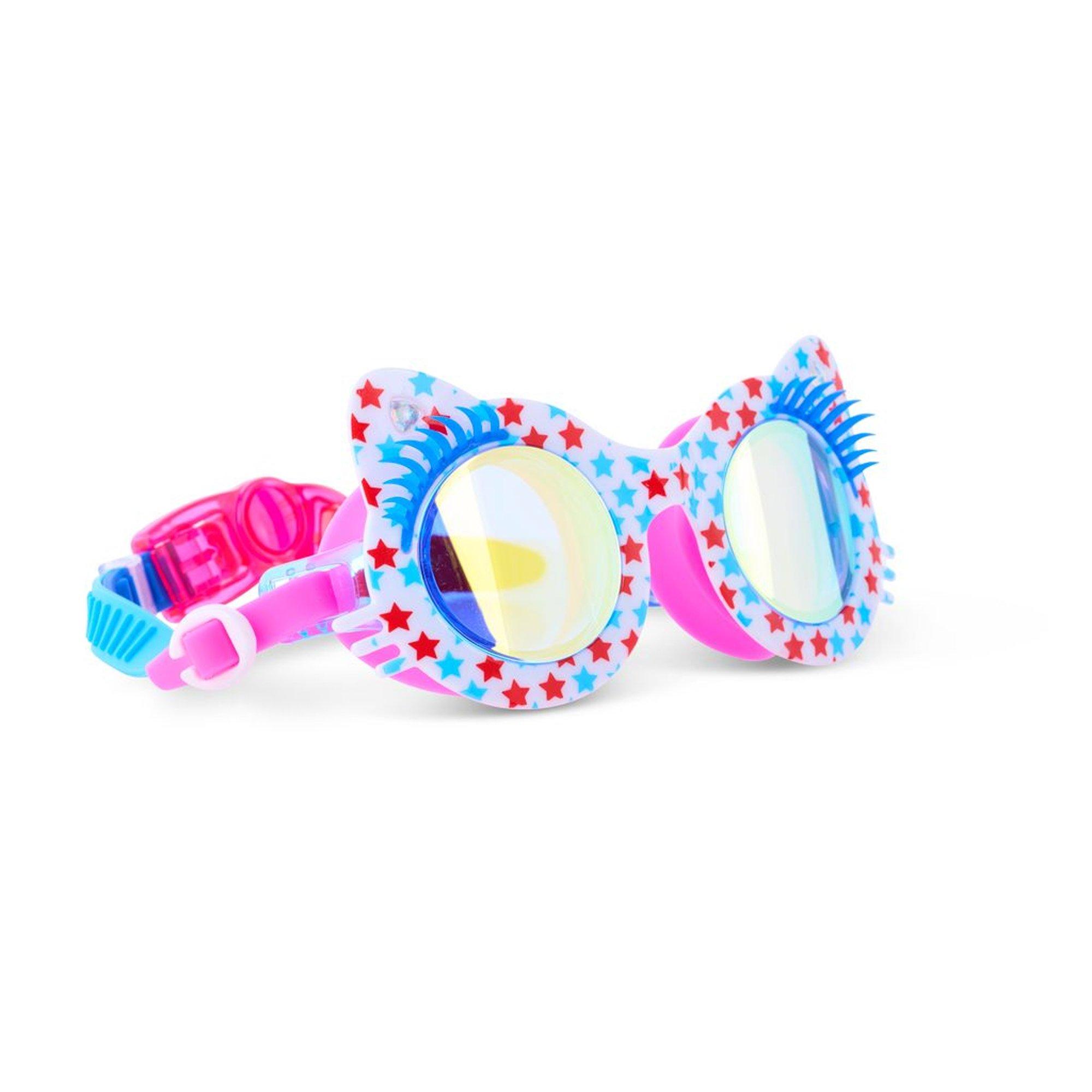 Savvy Cat Special Edition Kids' Swim Goggles - Purrfectly Patriotic