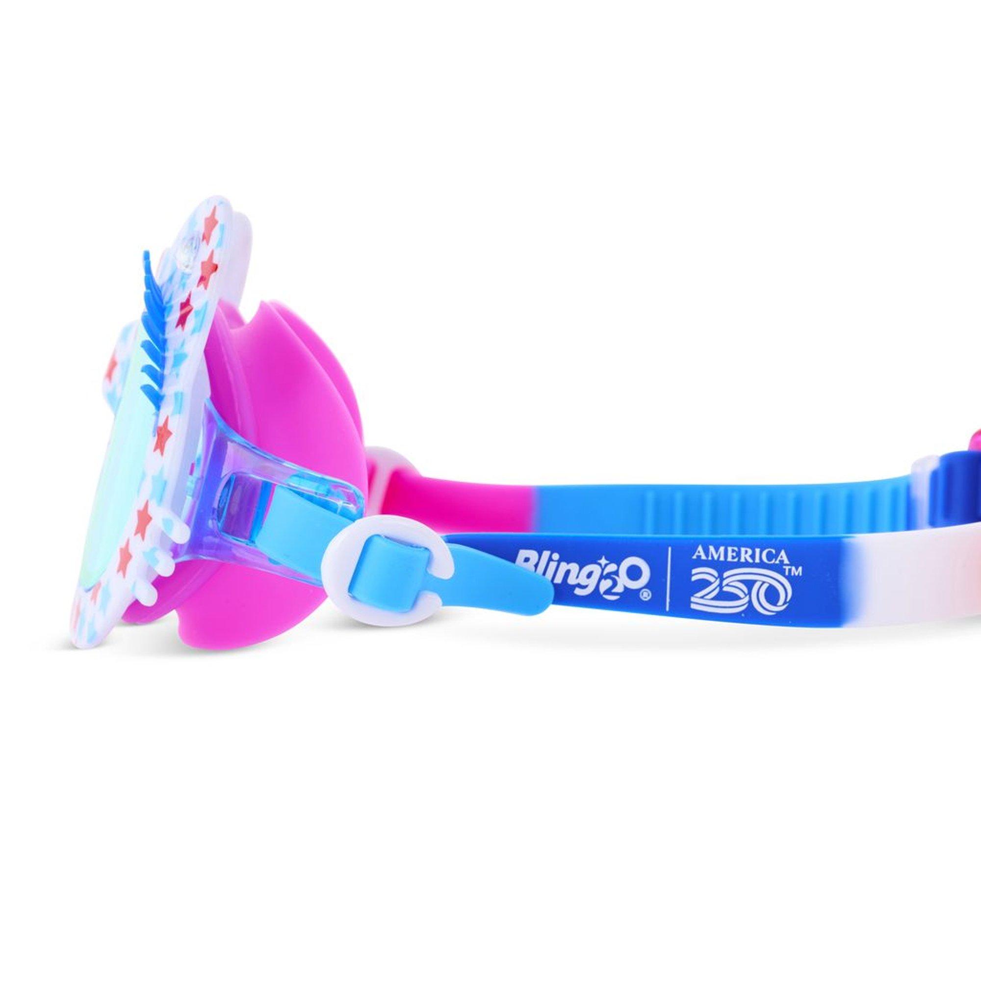 BLING 2.0  Savvy Cat Special Edition Kids Swim Goggles  Purrfectly Patriotic