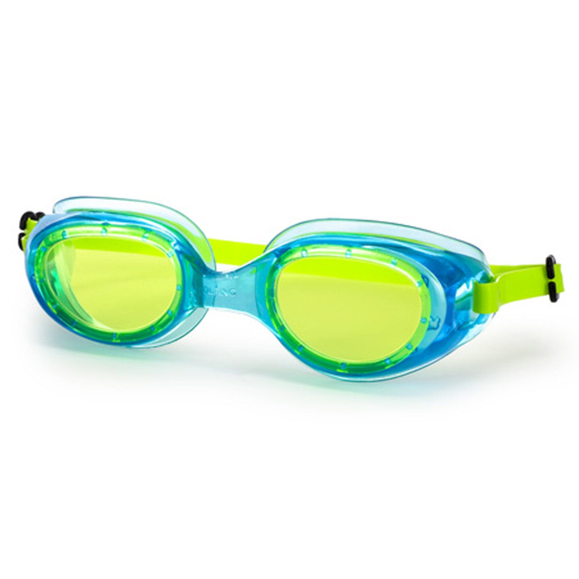 Shark Youth Swim Goggles - 3 Pack (Green and Yellow, Clear and Blue, & Gray)