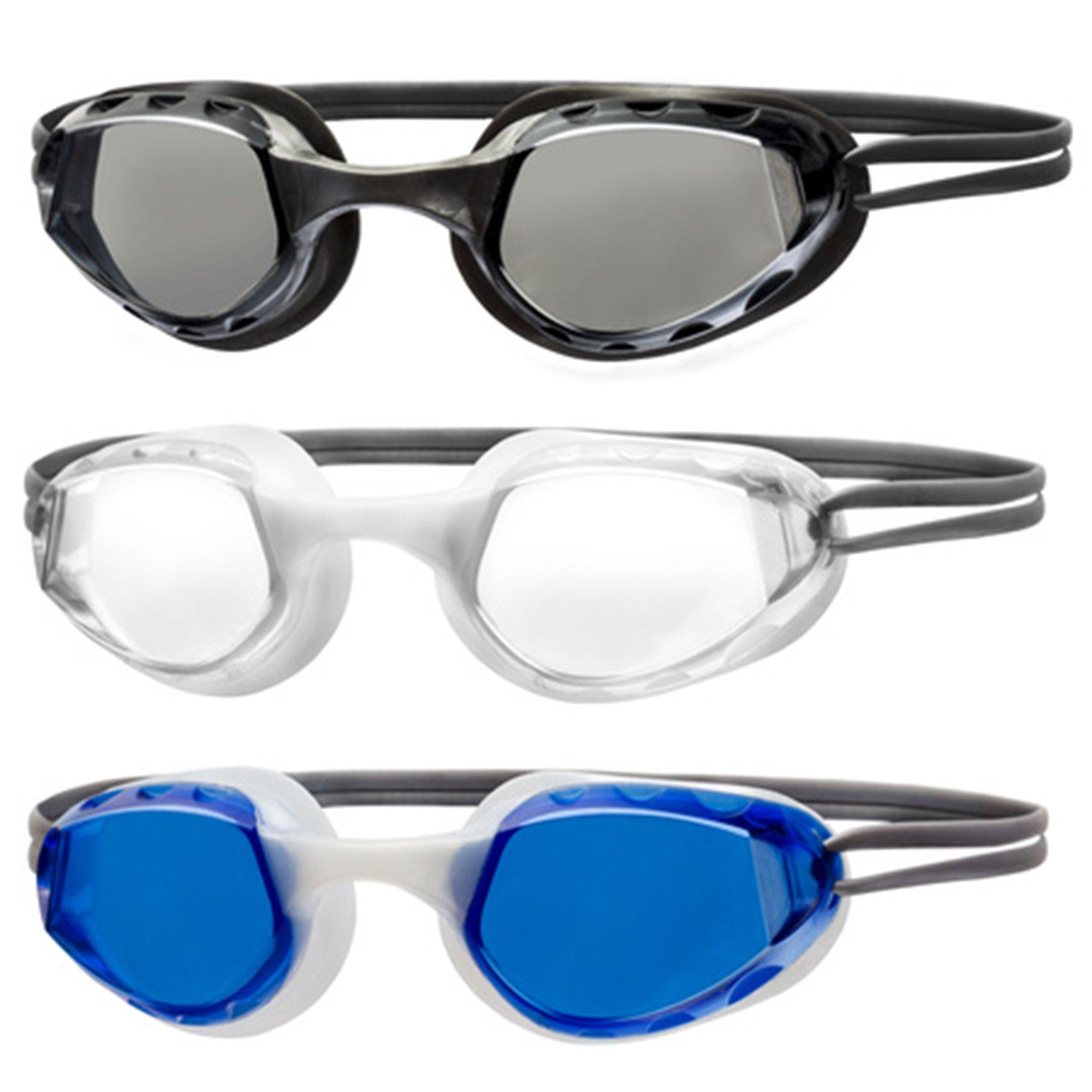 Triton Adult Swim Goggles - 3 Pack (Black, Silver, & Blue)