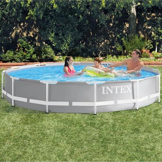 Intex  Prism Frame 15 ft x 42 in Round Above Ground Pool