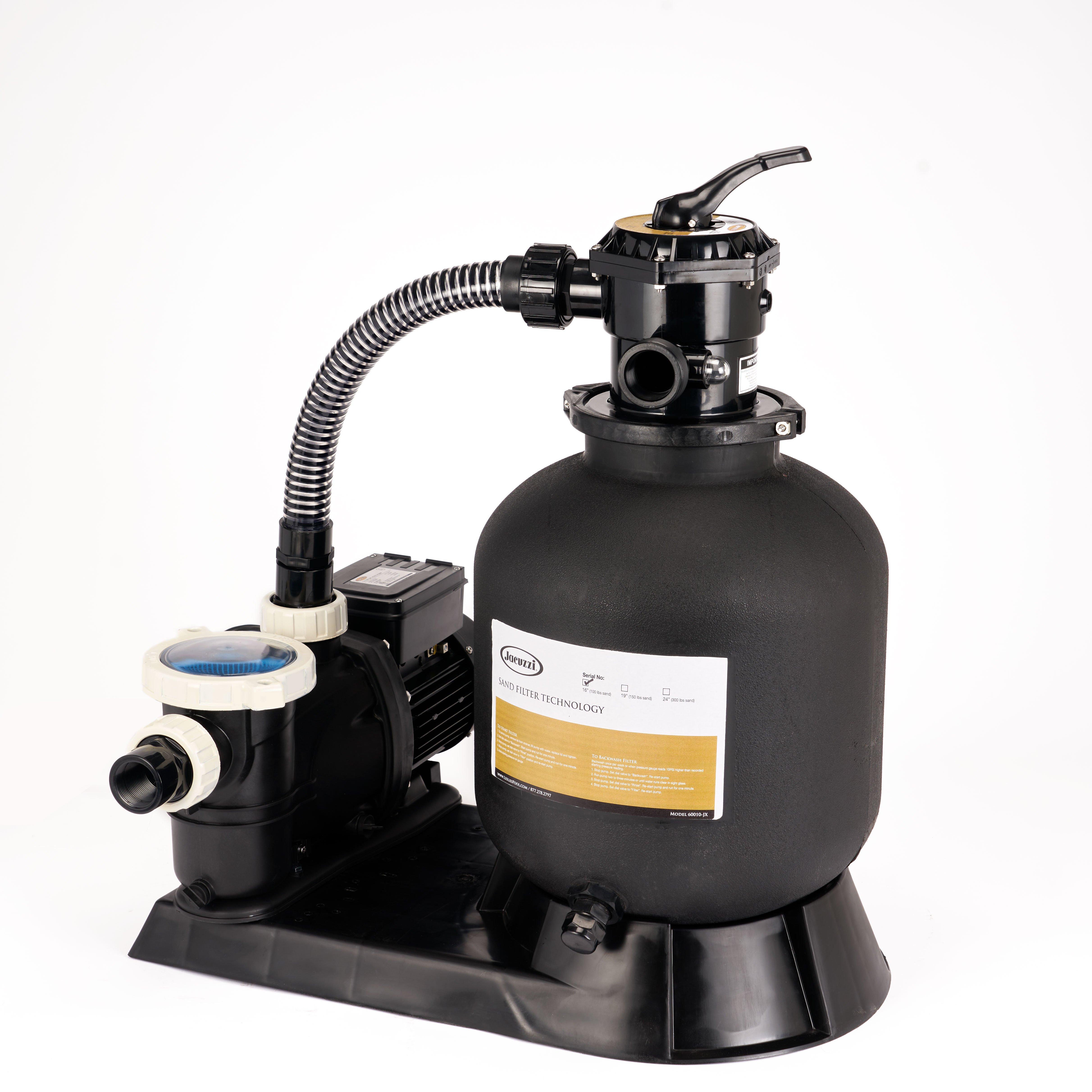 Jacuzzi&reg  16 Above Ground Sand Filter with 1.5 HP 2-Speed Pump