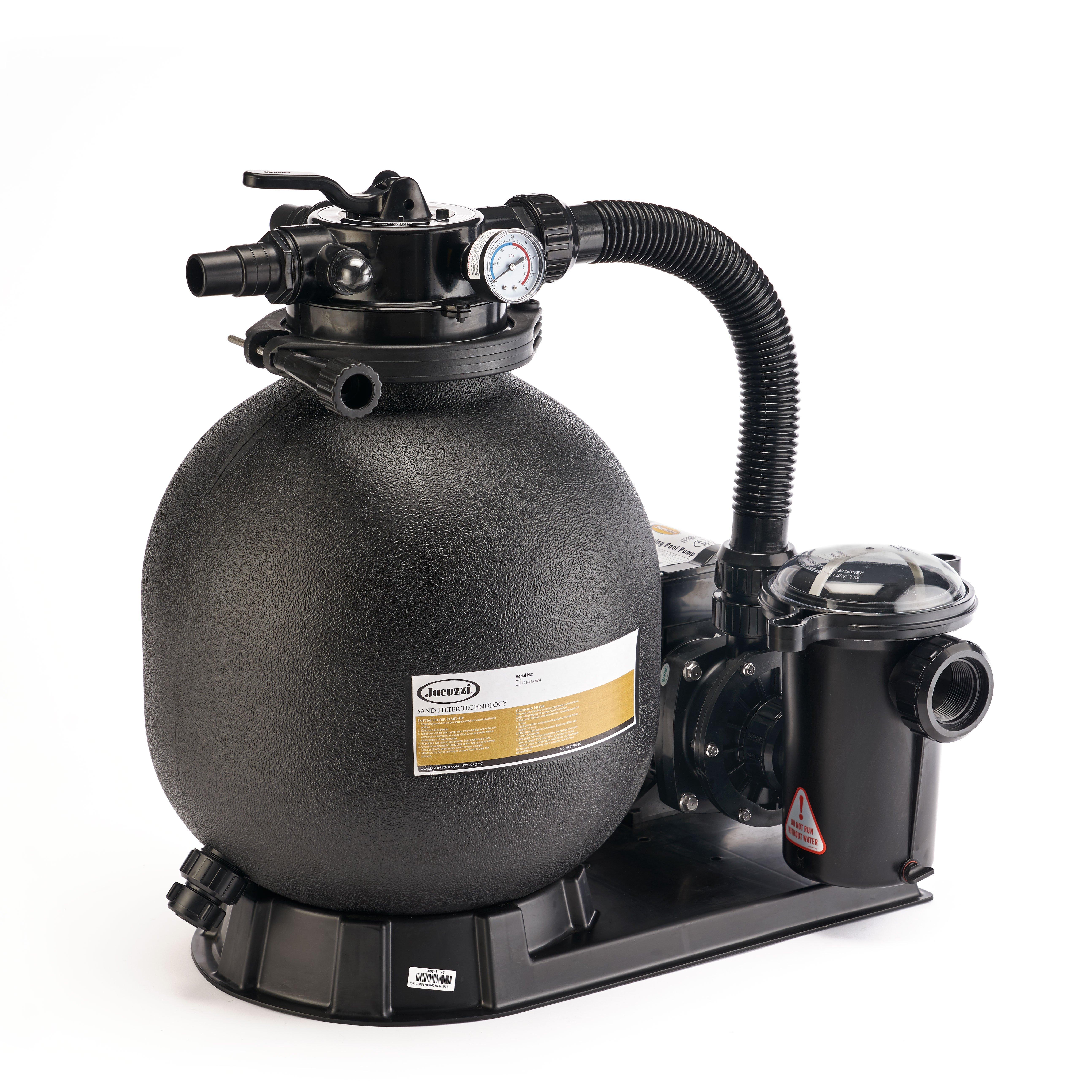 Jacuzzi&reg  Above Ground Sand Filter with 0.75 HP Pump for Soft Sided Pools