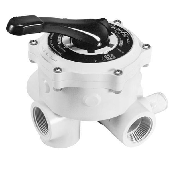 Hayward  Vari-Flo Control 1-1/2in FIP Valve Side Mount In Line Sight Glass White