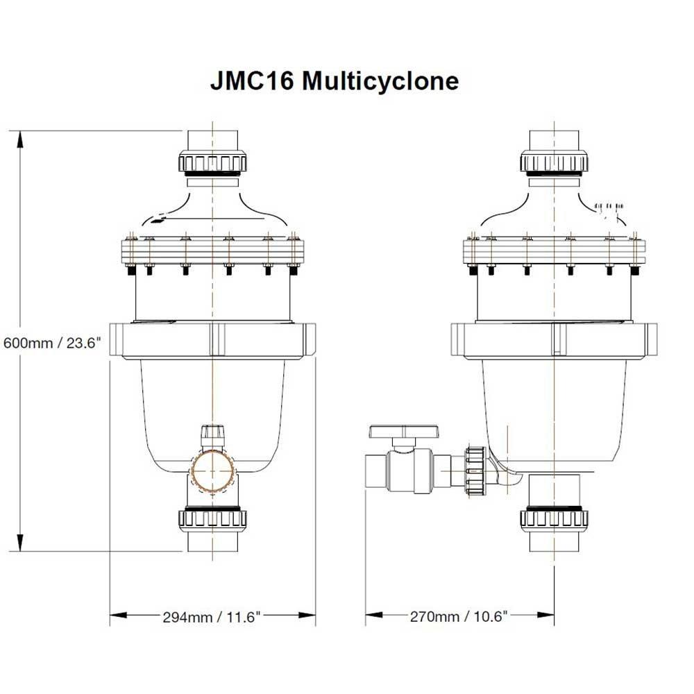 Jacuzzi  JMC16 Multicyclone 1st Stage Filtration Centrifugal Pre-Filter
