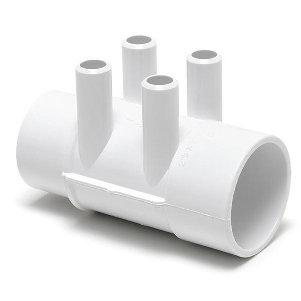 Spa Manifold 2in. S x 2in. SPG (4) 3/4in. Barbed Ports