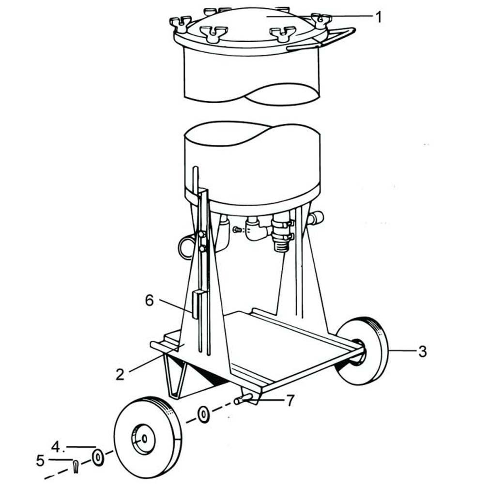 Portable Filter Harmsco BKP Portable Cartridge Filter Parts Breakdown
