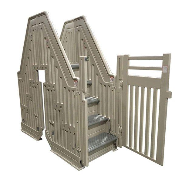 confer above ground pool double entry system