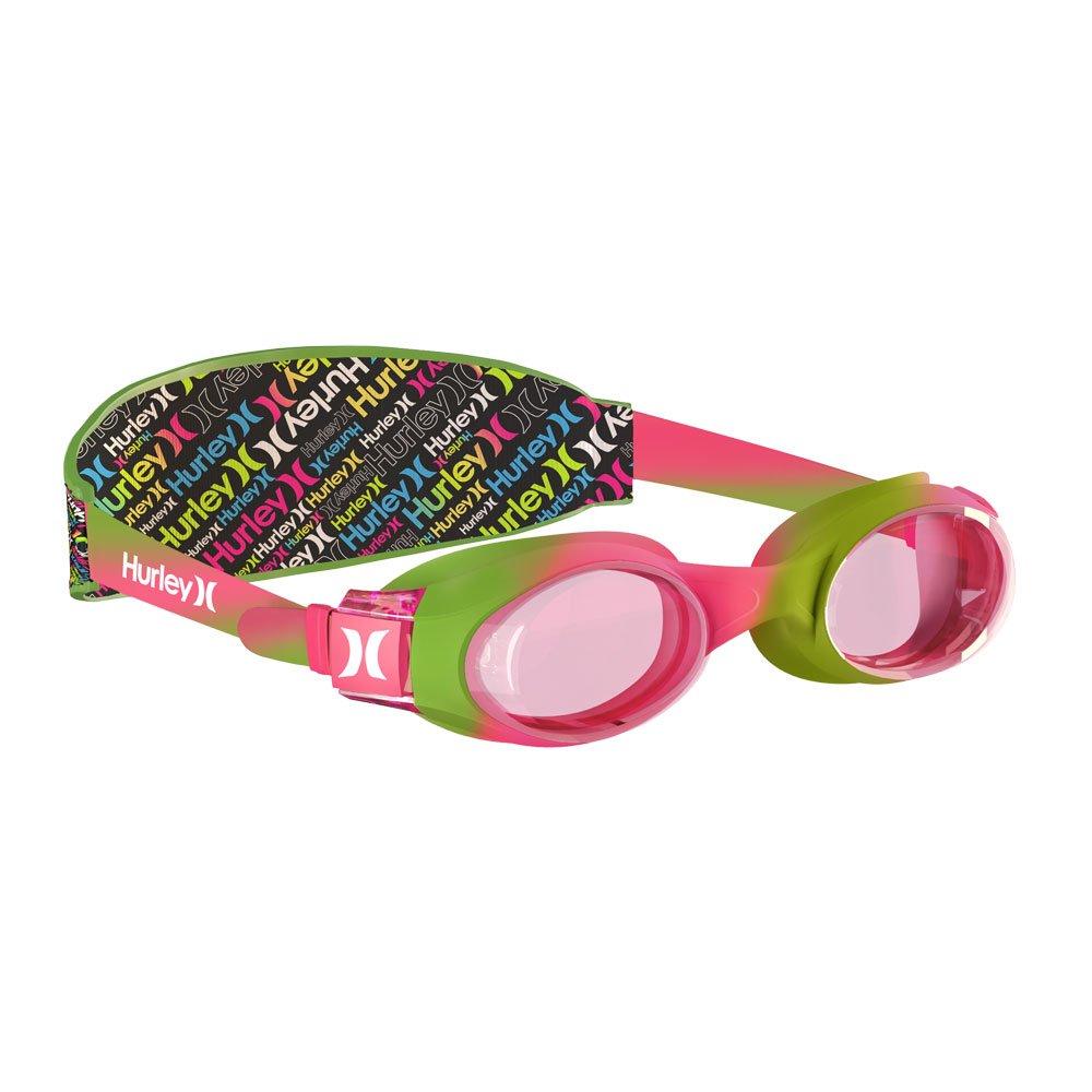 Hurley  KAI Kidz Swim Goggle  Green  Fuschia
