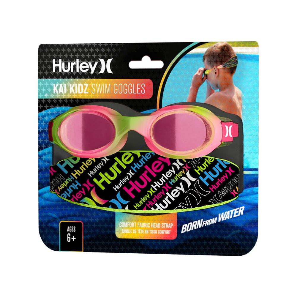 Hurley  KAI Kidz Swim Goggle  Green  Fuschia