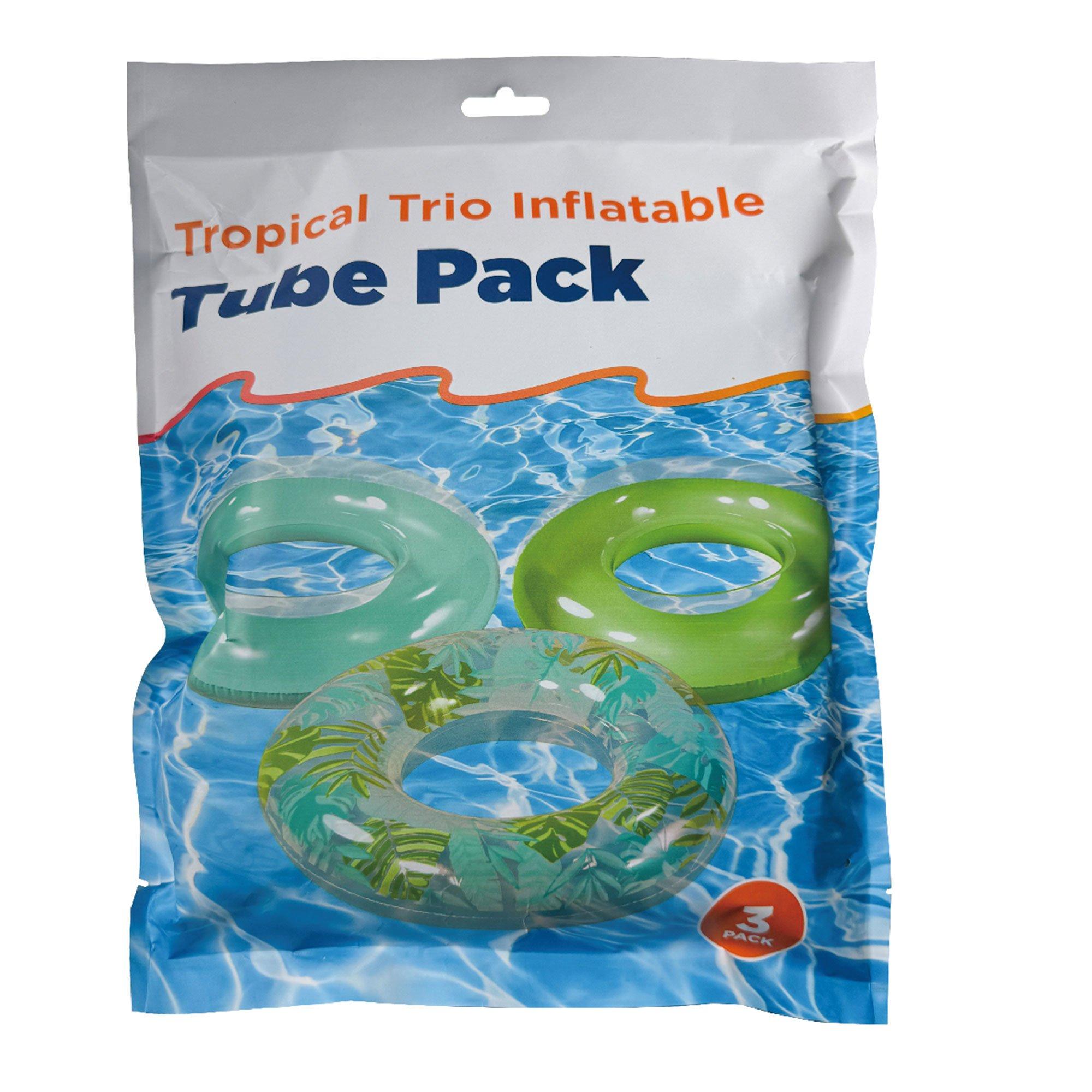 Tropical Trio Inflatable Tube Pack  3 Pack