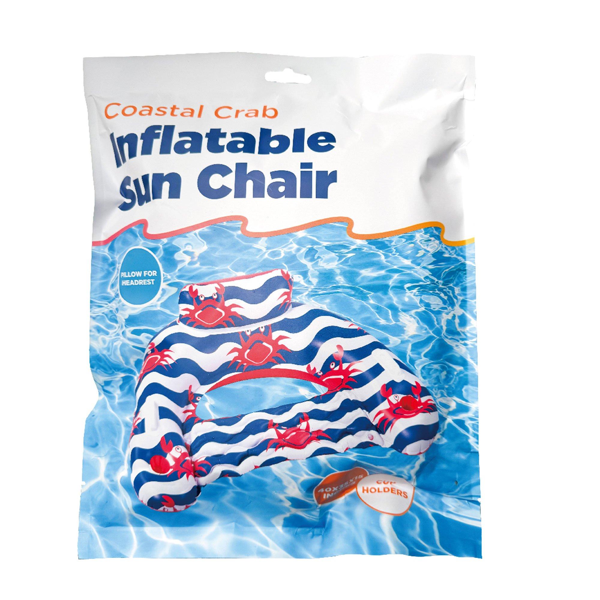 Coastal Crab Inflatable Sun Chair