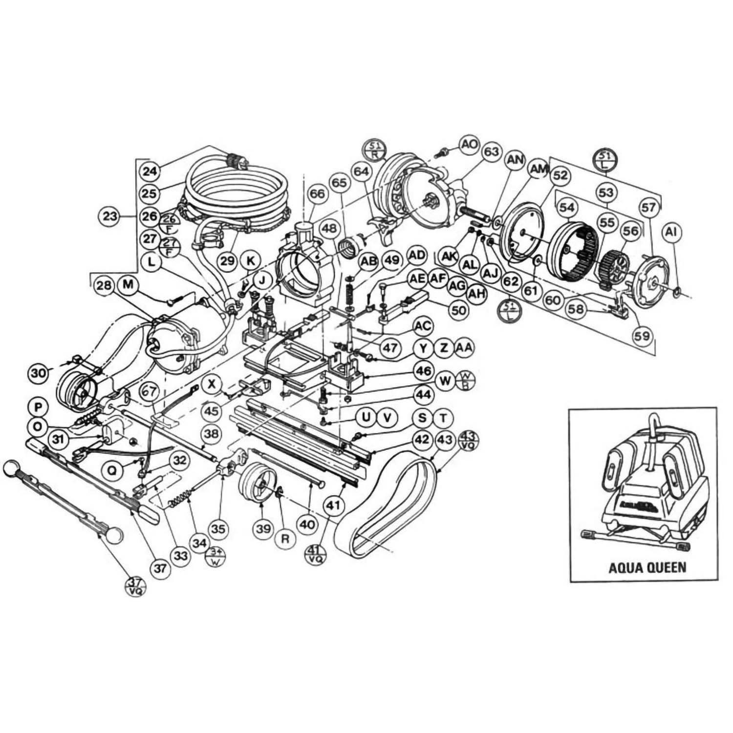 Aqua Vac Aqua Queen Pool Cleaner Parts