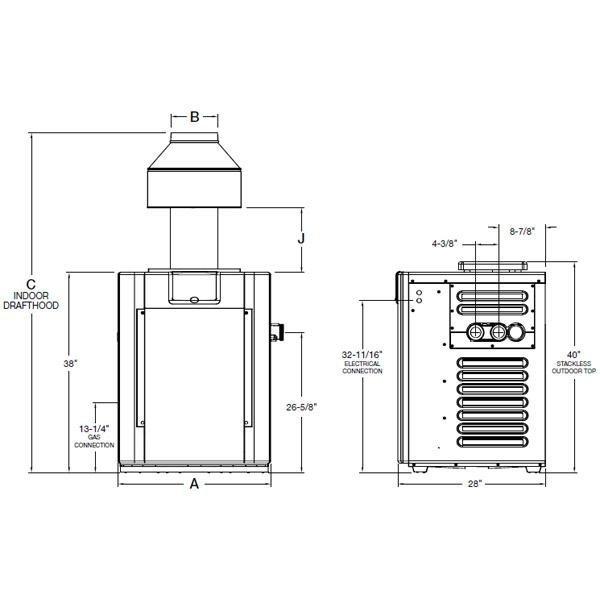 Raypak  Digital Cast Iron ASME Cupro-Nickel Propane 200,000 BTU Pool Heater