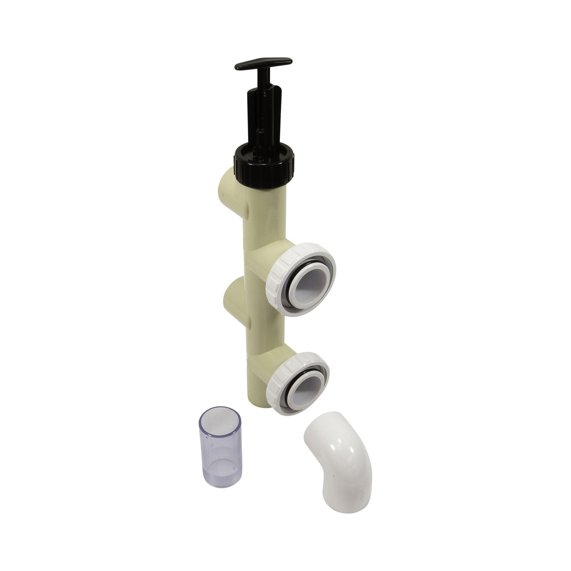 Push Pull Backwash Valve Assembly for Triton, FNS Nautilus, 2" Slip, PVC, Generic