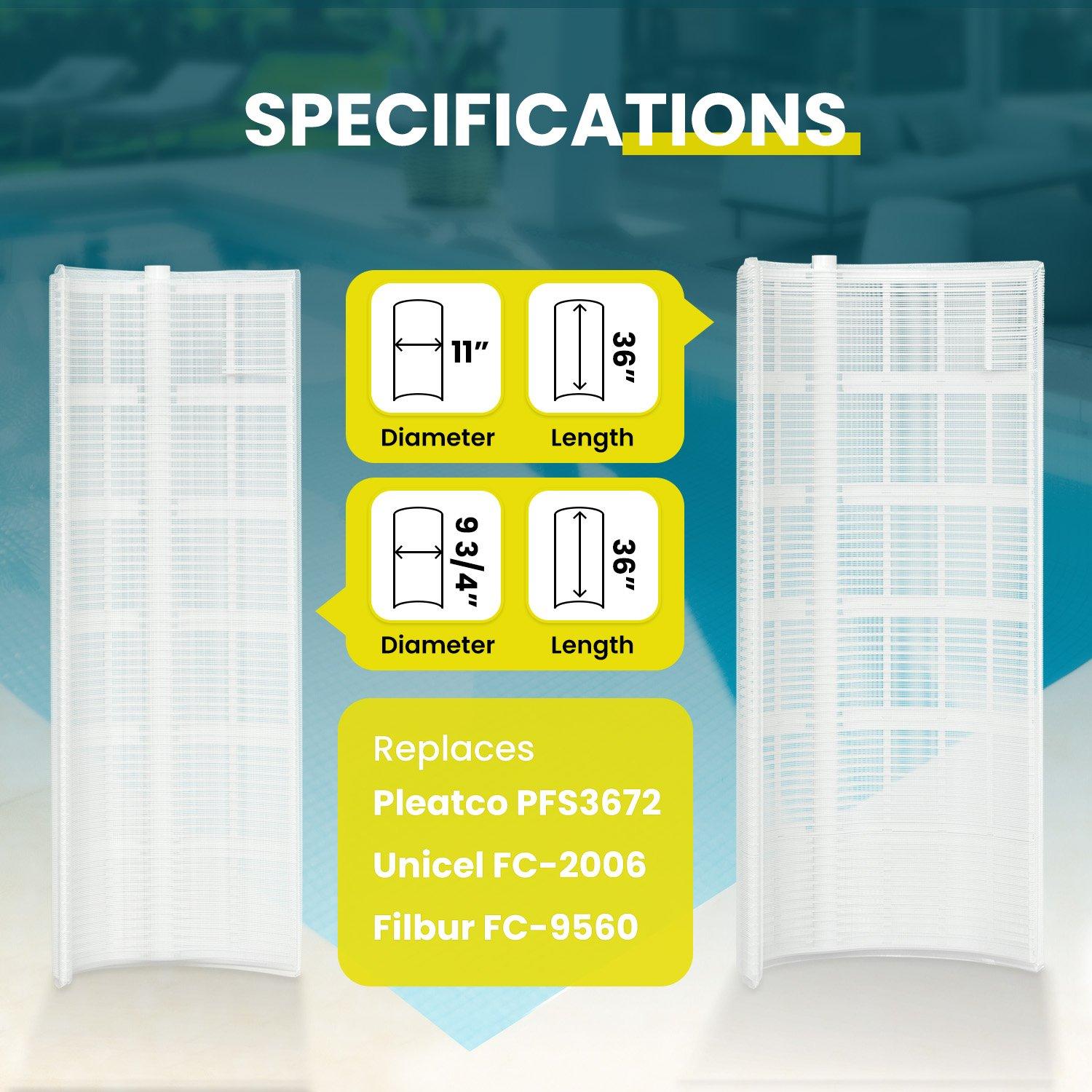 In The Swim  72 sq ft Complete DE Pool Filter Grid Set (7 Full 1 Partial)