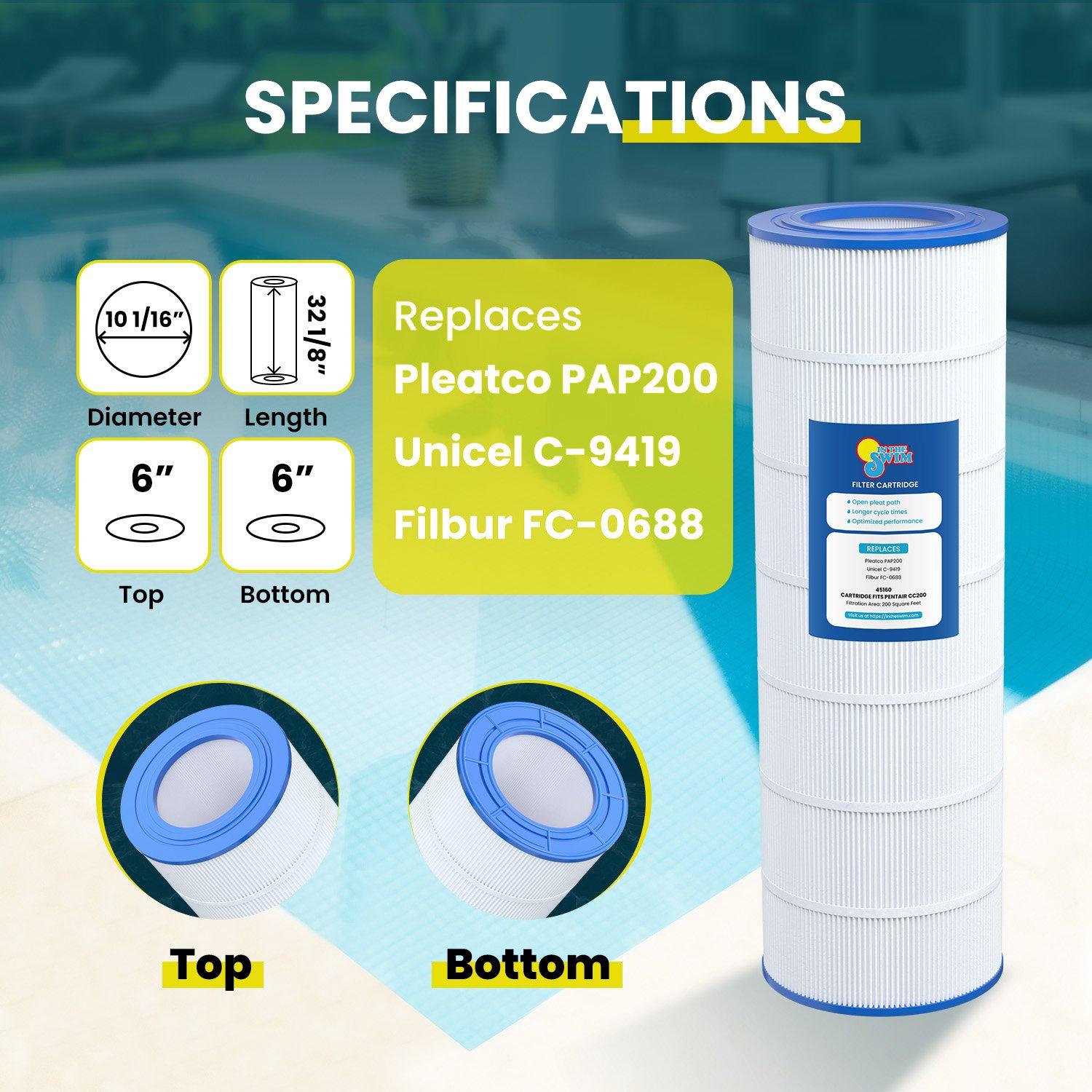 In The Swim  Filter Cartridge for Pentair Clean  Clear 200 CCRP100 Predator 200