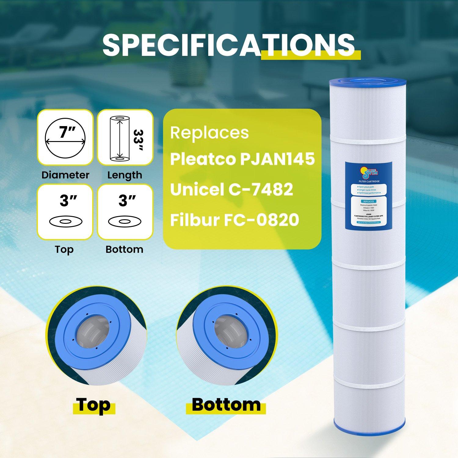 Filter Cartridge 4-Pack Replacement for Zodiac Jandy CL / CV Series CL580