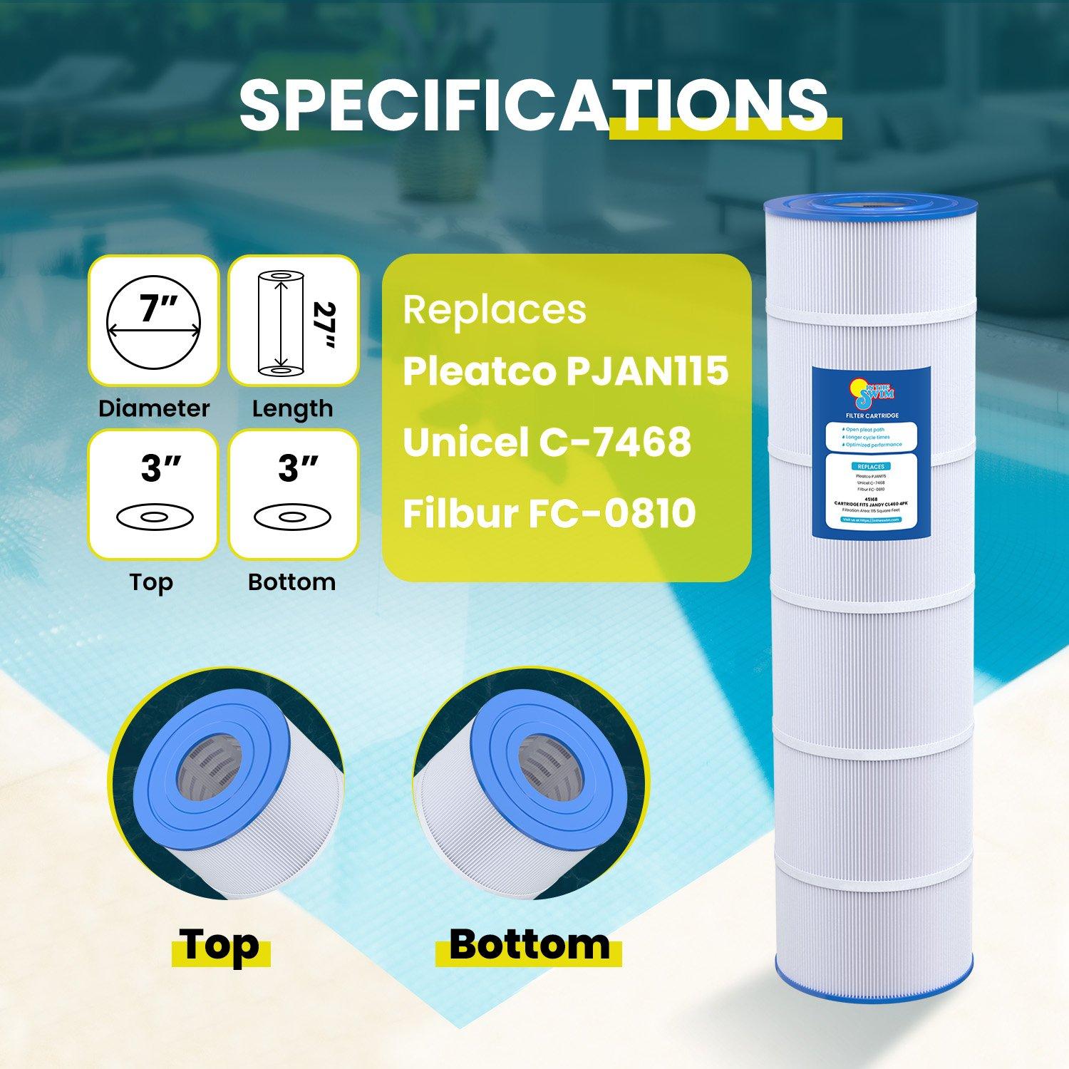 In The Swim  Filter Cartridge 4-Pack Replacement for Zodiac Jandy CL/CV Series CL460