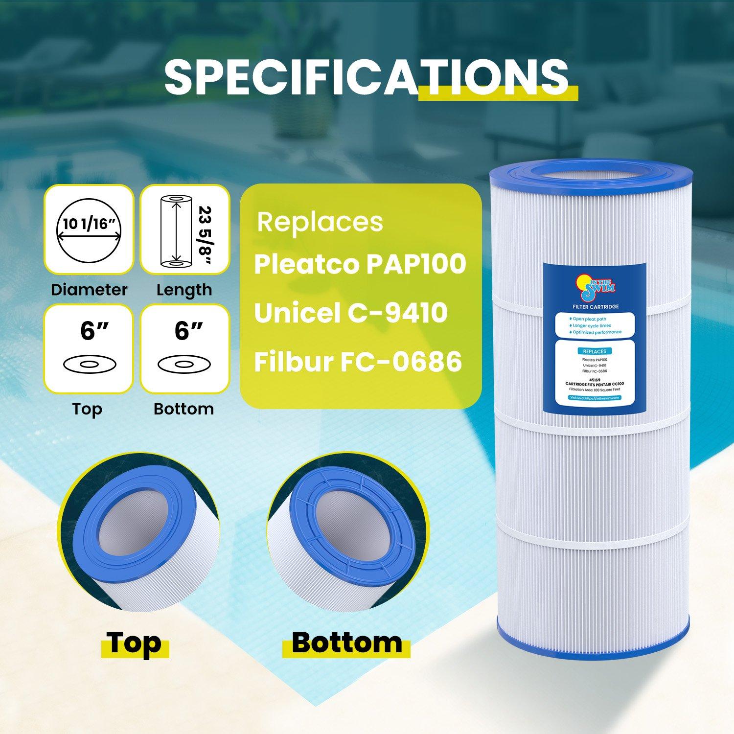 In The Swim  Filter Cartridge Replacement for Pentair Clean  Clear 100 CCRP100 Preadator 100
