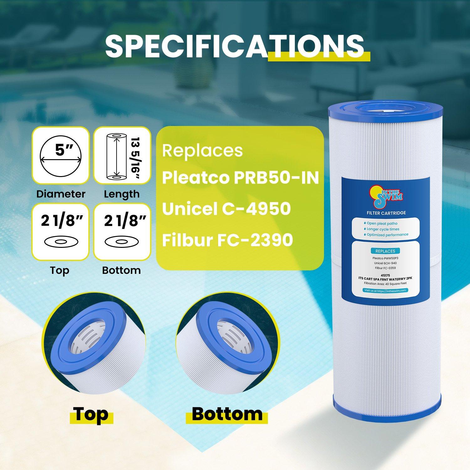 In The Swim  Filter Cartridge 2-Pack Replacement for Rainbow 50 Waterway CMP