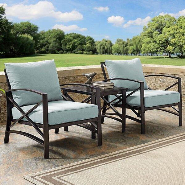 Crosley  KAPLAN 3PC OUTDOOR SEATING SET