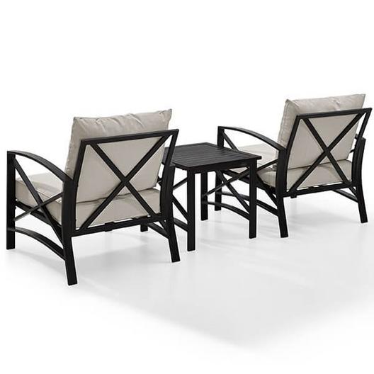 Crosley  Kaplan 3Pc Outdoor Seating Set  Mist