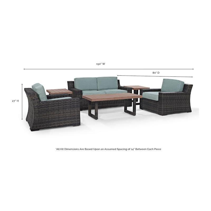 Crosley  Beaufort 6-Piece Wicker Set