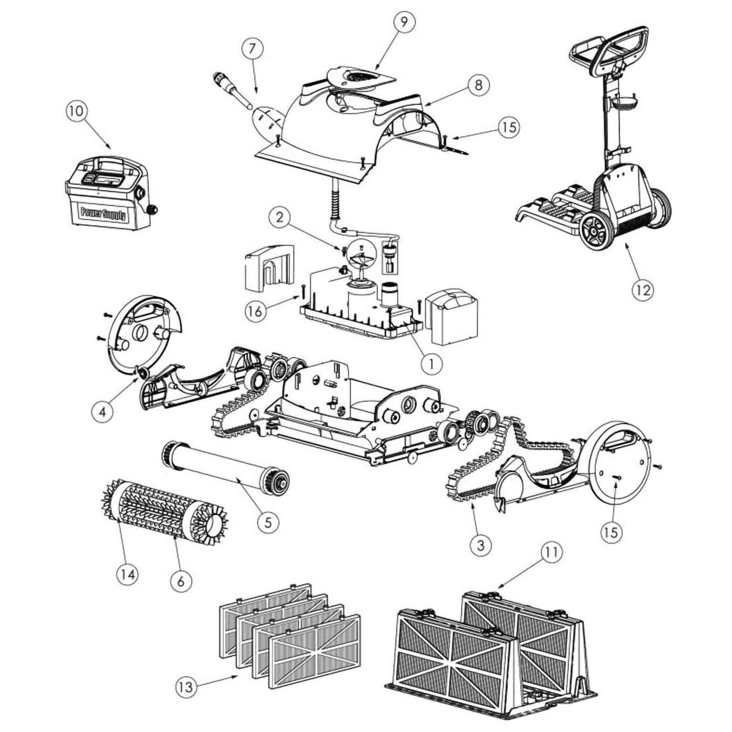 Pentair Prowler 820 Pool Cleaner Parts