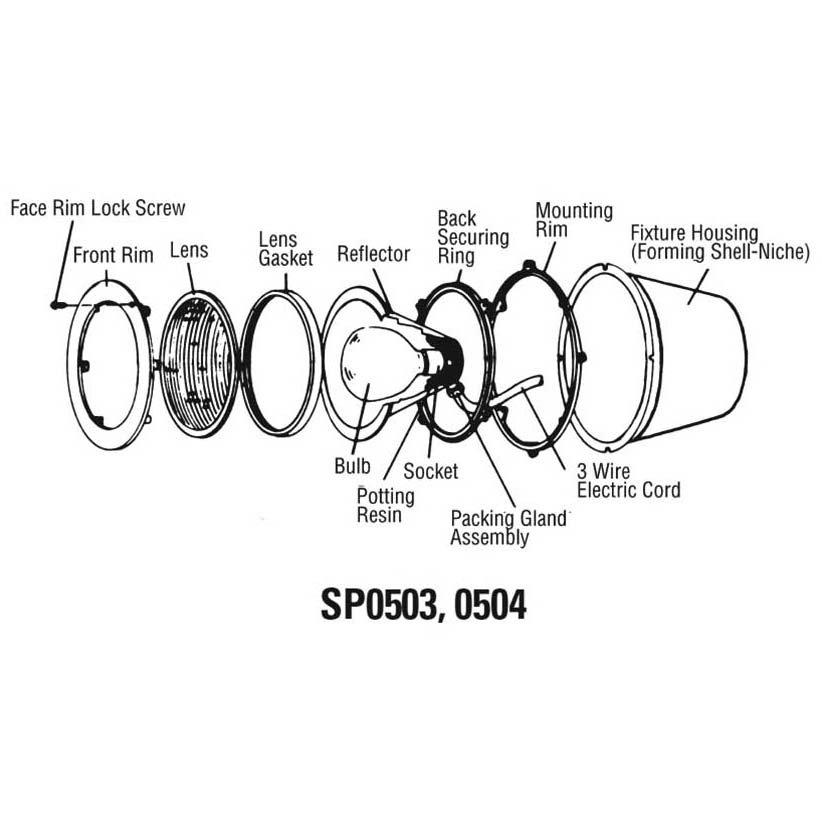 Hayward SP0503 (400W 120V), SP0504 (500W 110V) Part Schematic