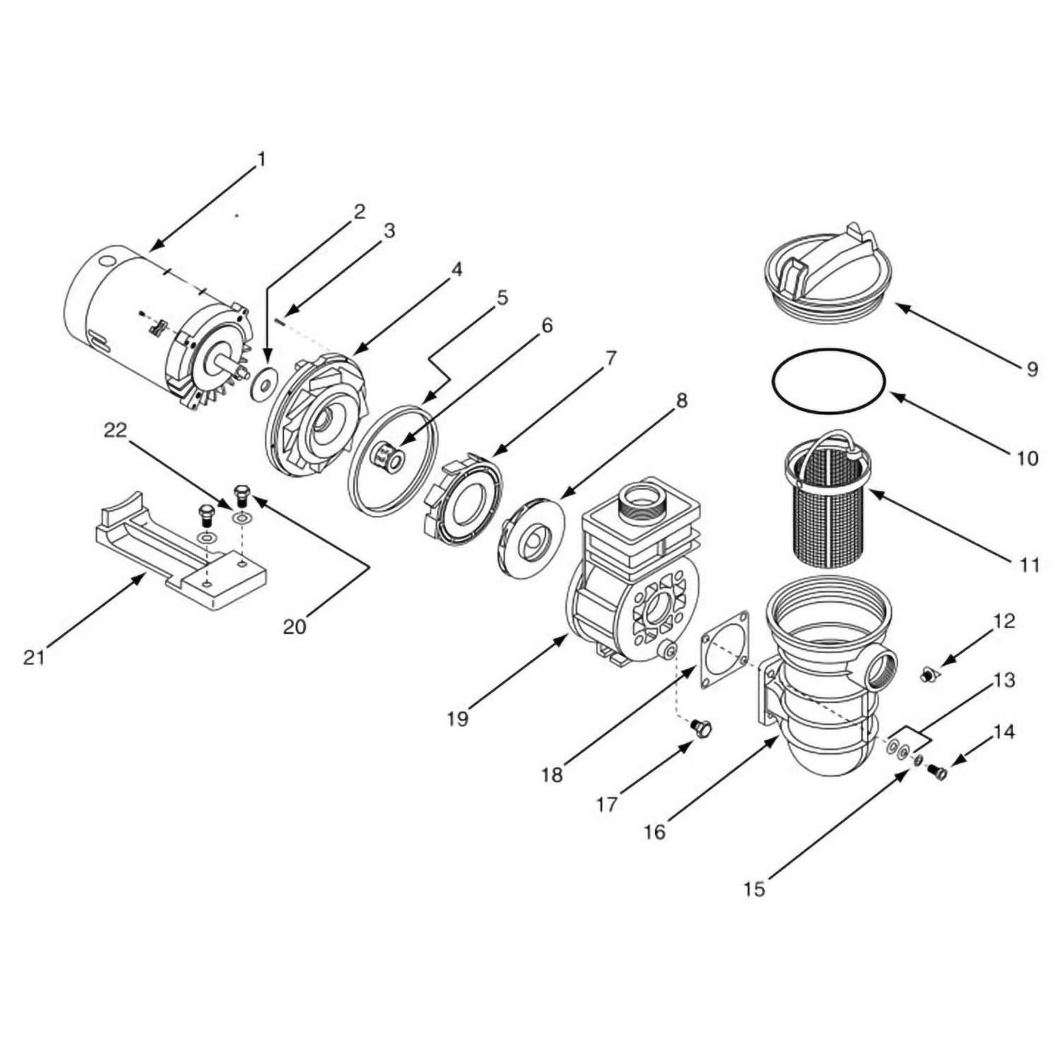 Sta-Rite Delta Pump Part Schematic