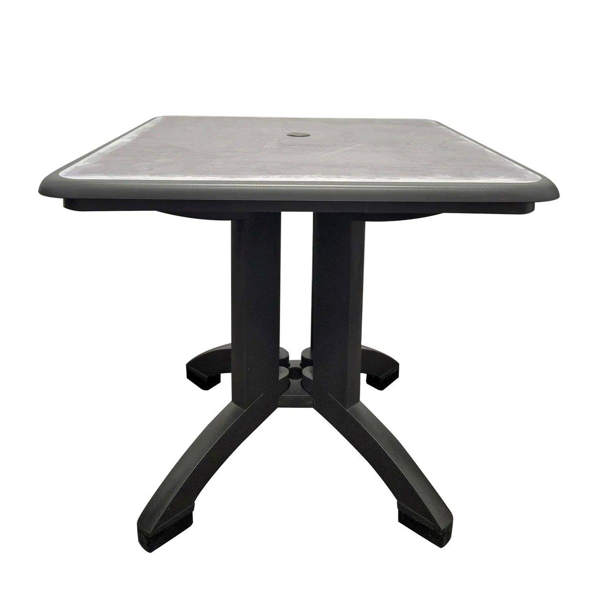 Grosfillex  Aquaba 32 Square Resin Table Zinc