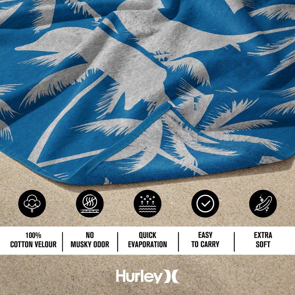 Hurley  32 X 64 Jacquard Pool Towel Blue