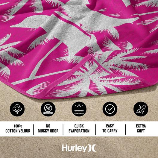 Hurley  32 X 64 Jacquard Pool Towel Pink