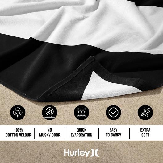 Hurley  32 X 64 Jacquard Pool Towel Black