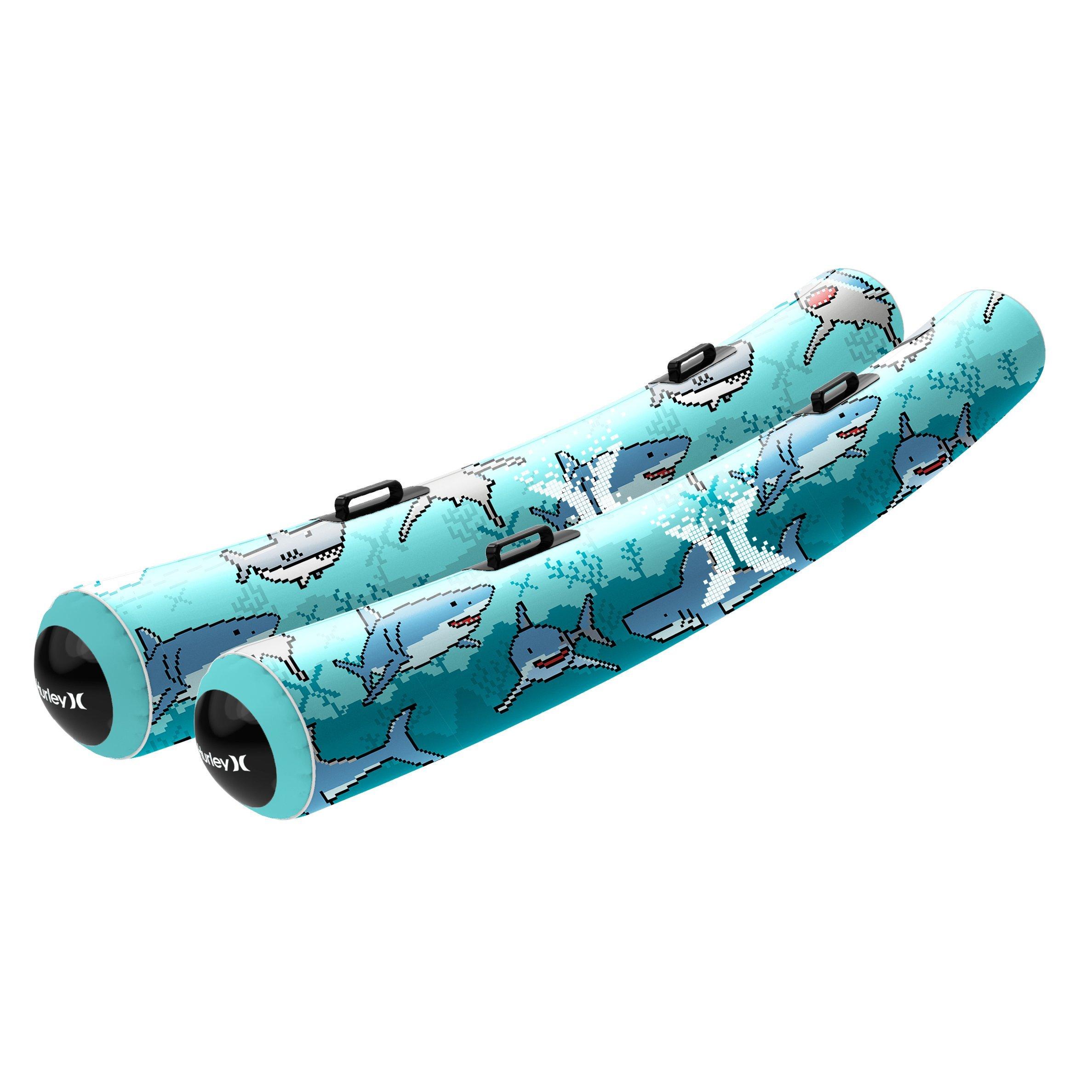 Teal Shark Inflatable Pool Noodle 2-Pack