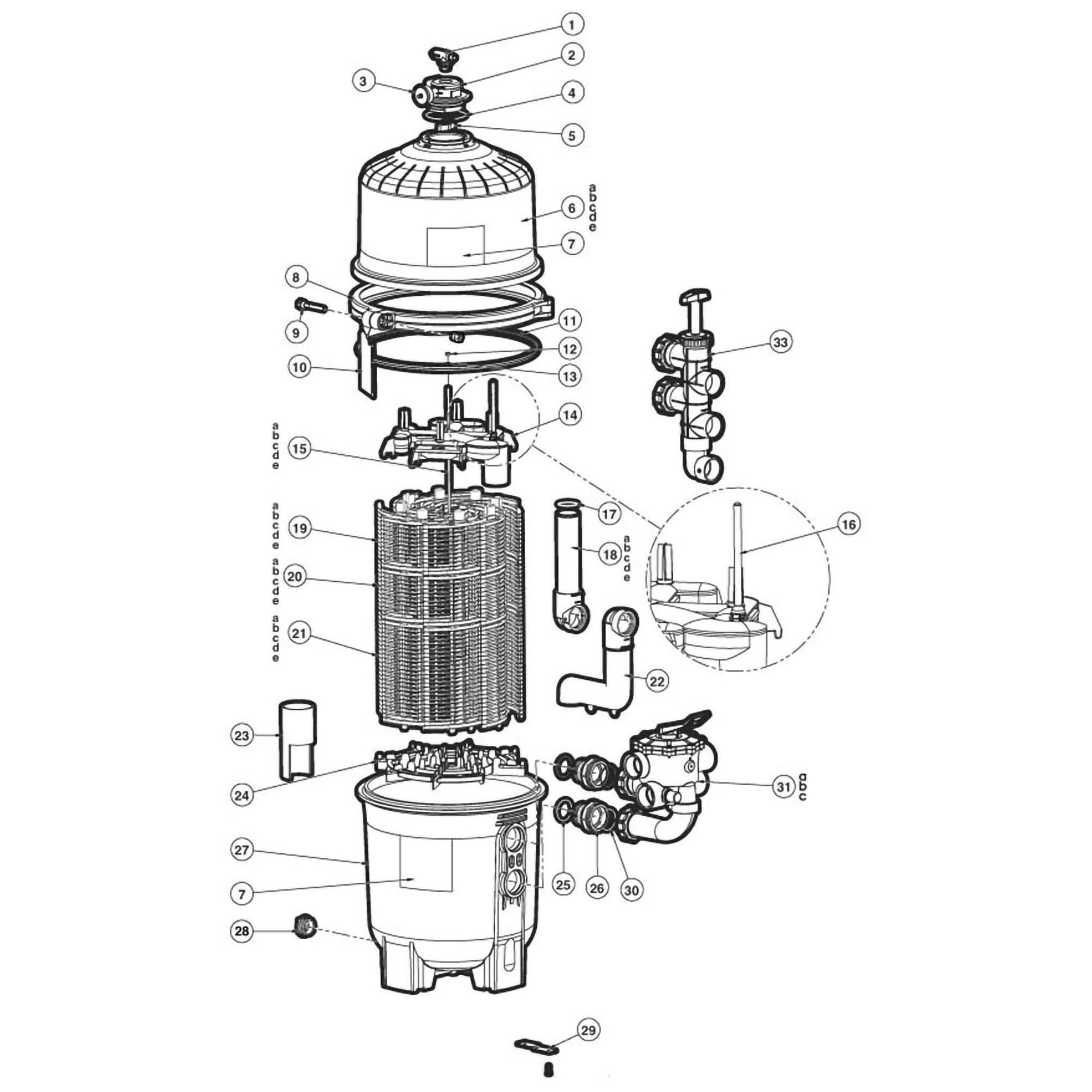 Pro-Grid D.E. Filter Parts