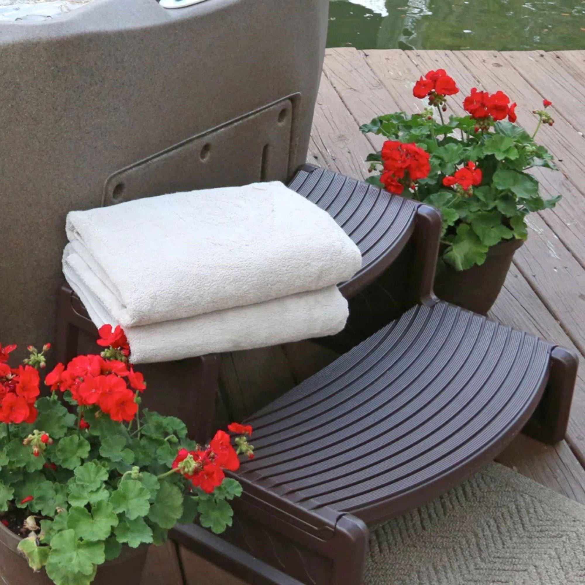 AquaRest  Handi Step Spa Steps  Espresso