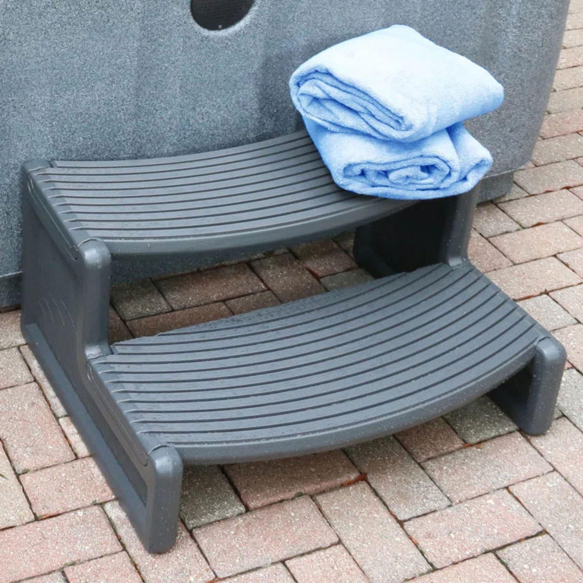 AquaRest  Handi Step Spa Steps  Grey