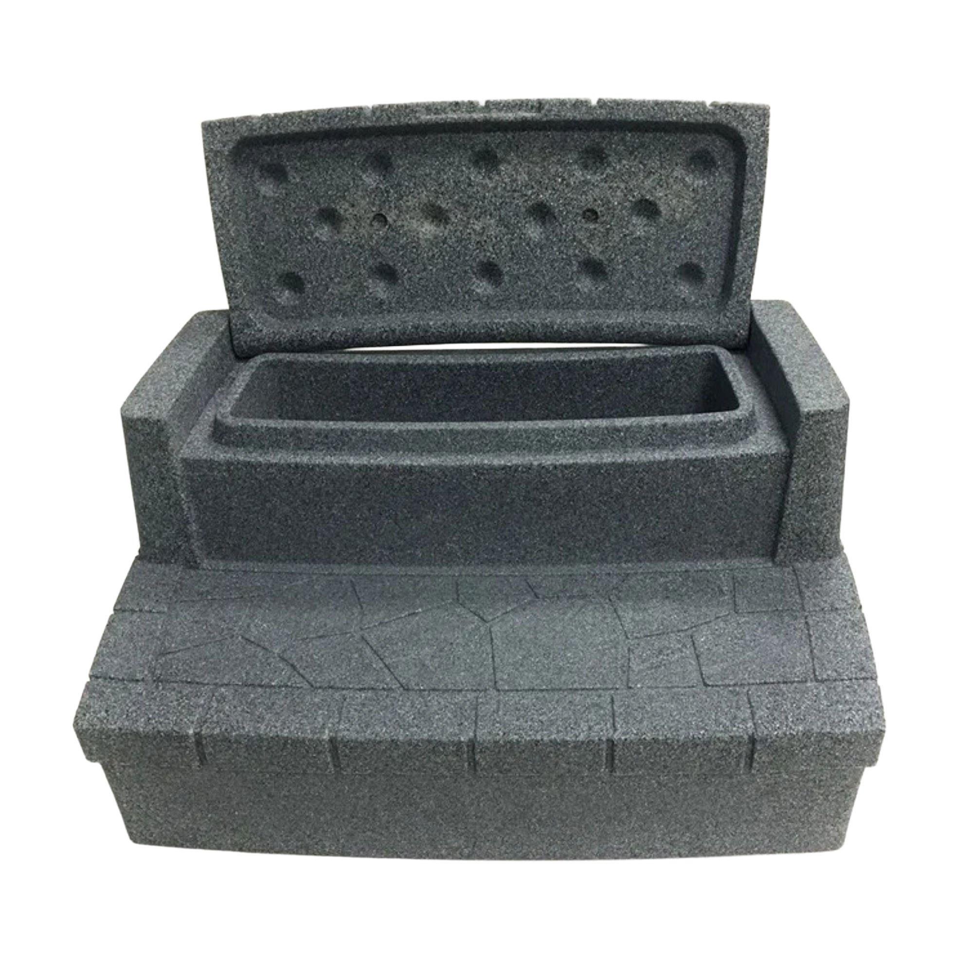 AquaRest  Deluxe Hot Tub Storage Steps  Greystone