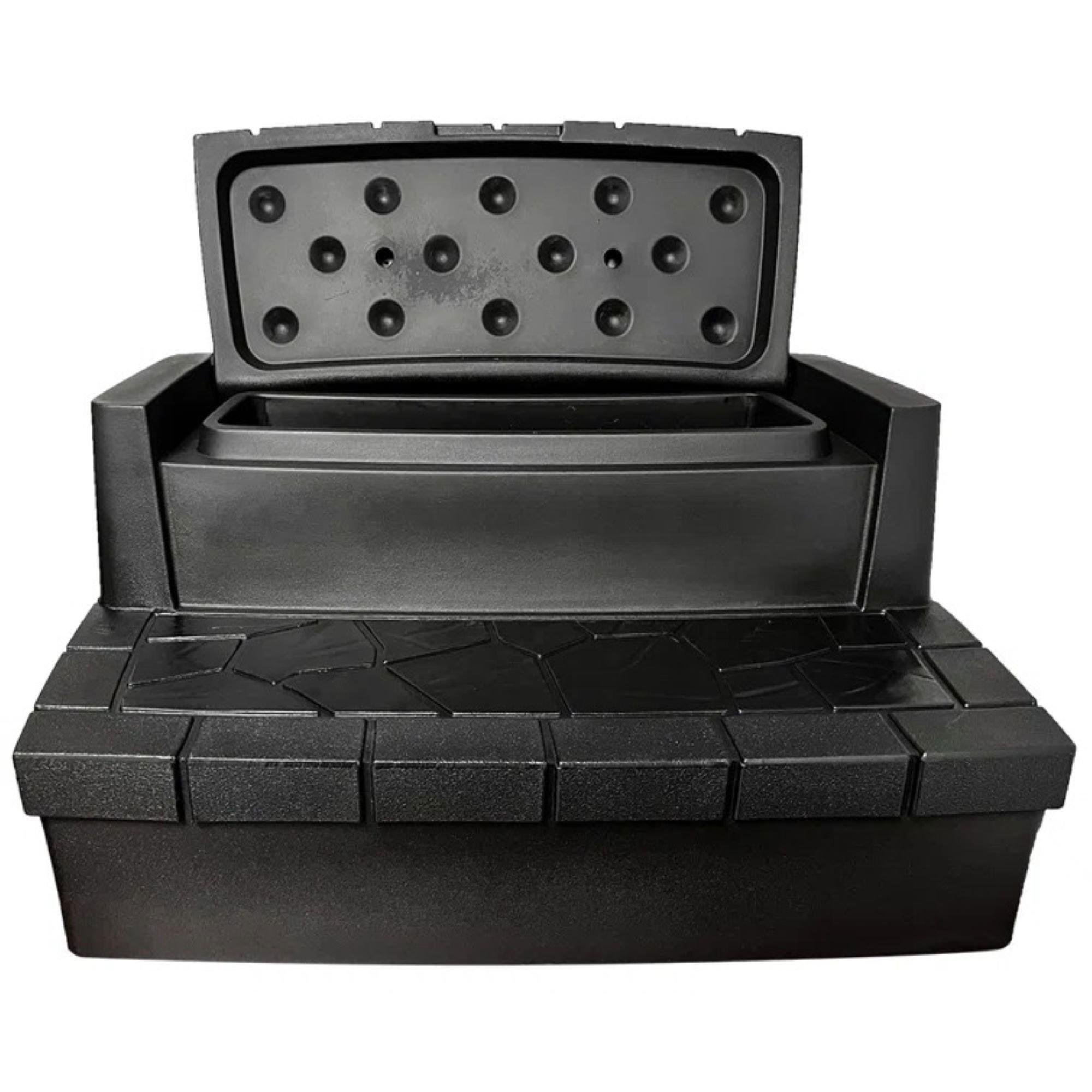 AquaRest  Deluxe Hot Tub Storage Steps  Black