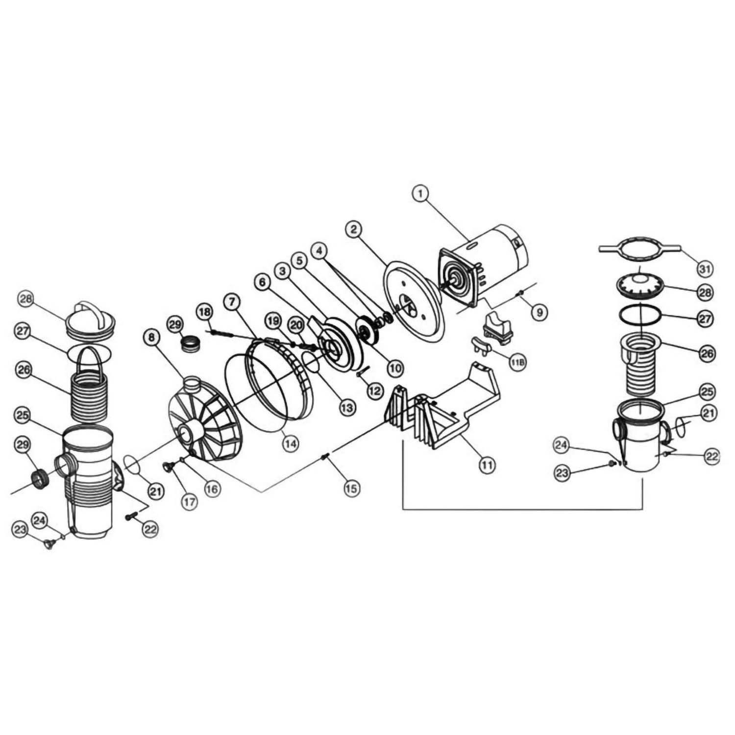 Pentair Challenger High Flow Pump Parts