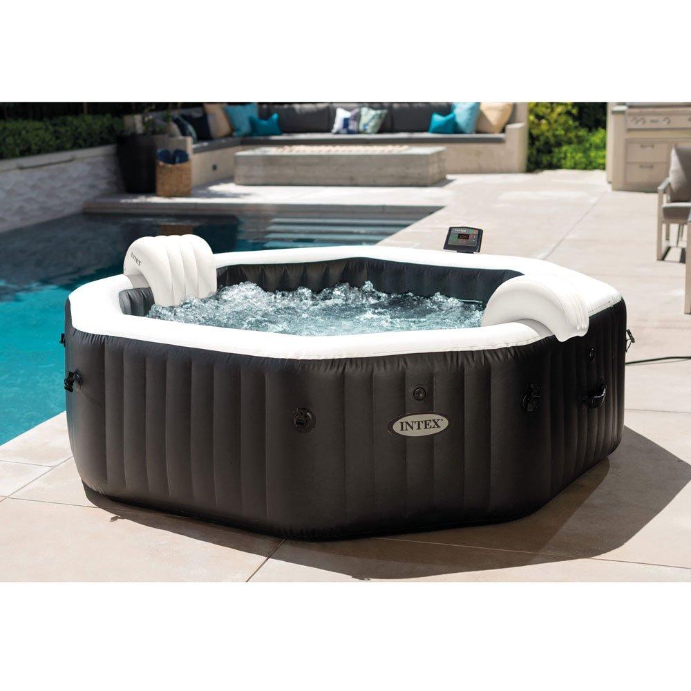 86" x 86" x 28" PureSpa Jet and Bubble Deluxe Inflatable Spa Set, 6-Person