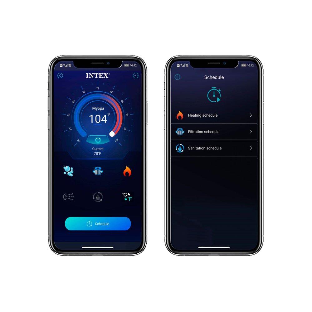 Intex  86 x 86 x 28 PureSpa Jet and Bubble Deluxe Inflatable Spa Set 6-Person