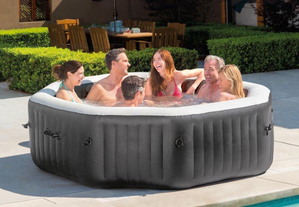 Intex  86 x 86 Pure Spa Bubble Massage Deluxe Inflatable Spa Set 6-Person