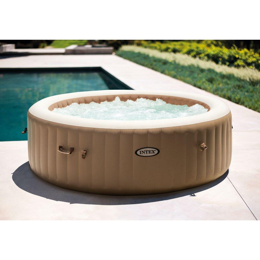 Intex  85 X 28 PureSpa Bubble Massage Inflatable Spa Set 6-Person Sahara Tan