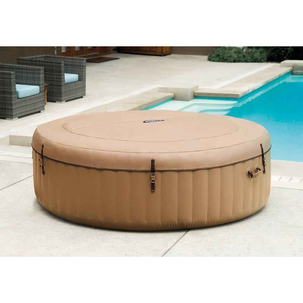 Intex  85 X 28 PureSpa Bubble Massage Inflatable Spa Set 6-Person Sahara Tan