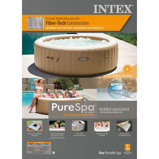 Intex  85 X 28 PureSpa Bubble Massage Inflatable Spa Set 6-Person Sahara Tan